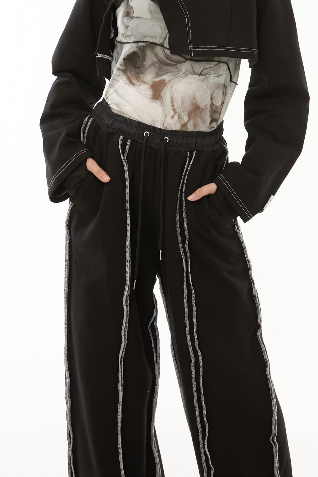 Heavyweight color stitch pants