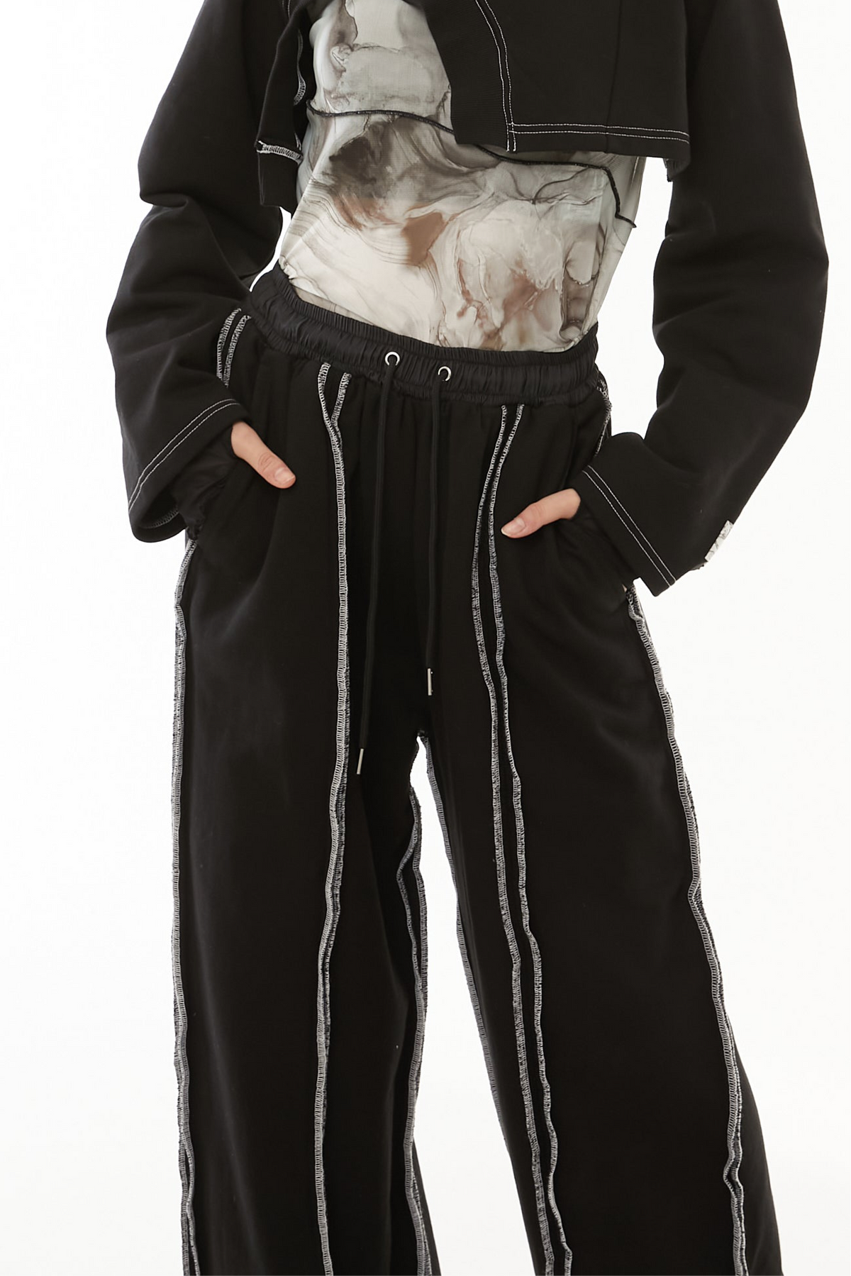 Heavyweight color stitch pants