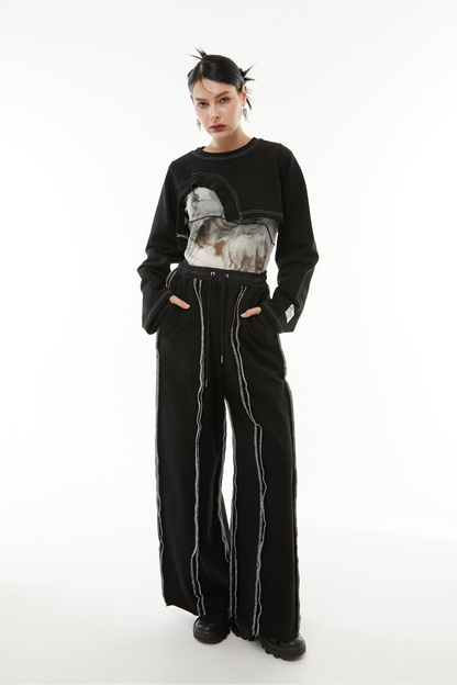 Asymmetric short hem tops