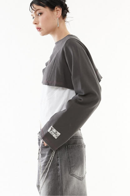 Asymmetric hem short tops