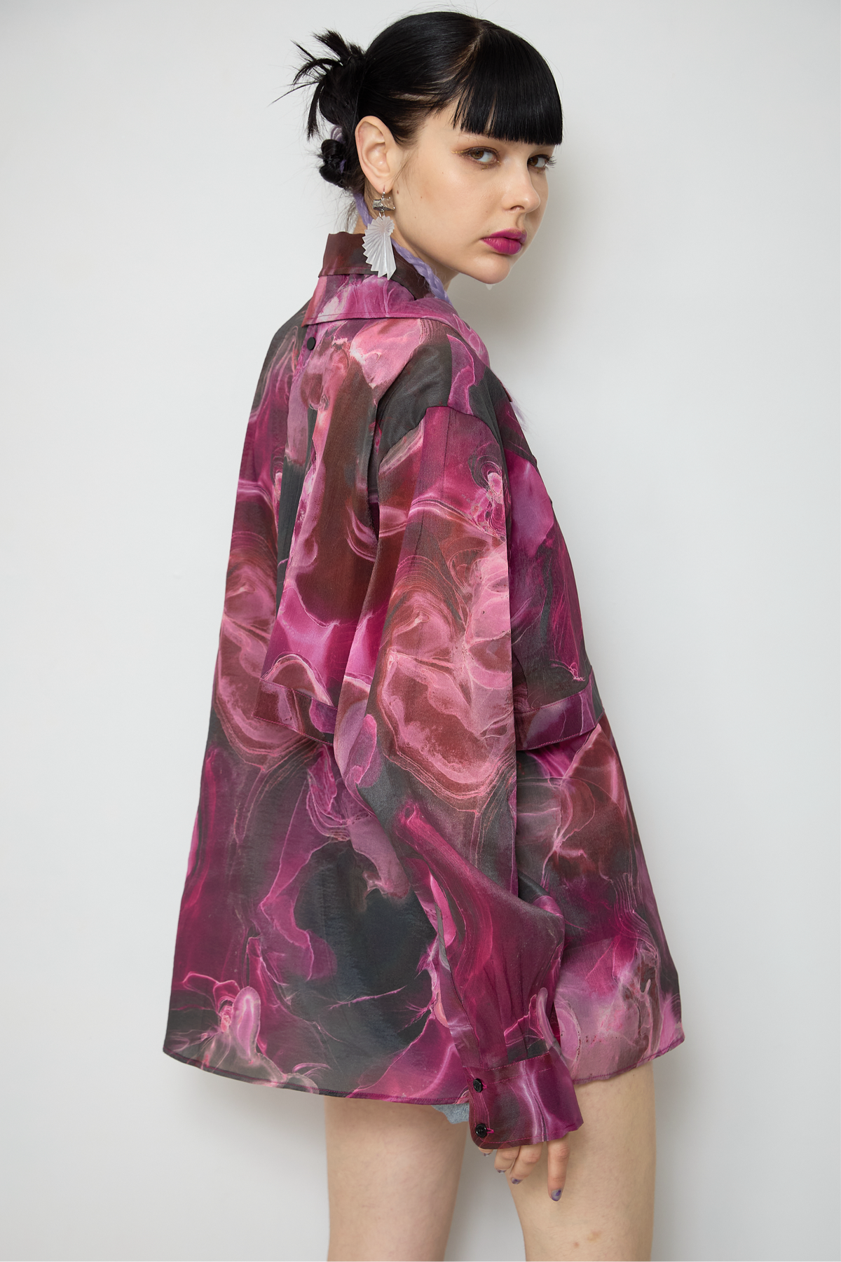 Marble paint big shirt