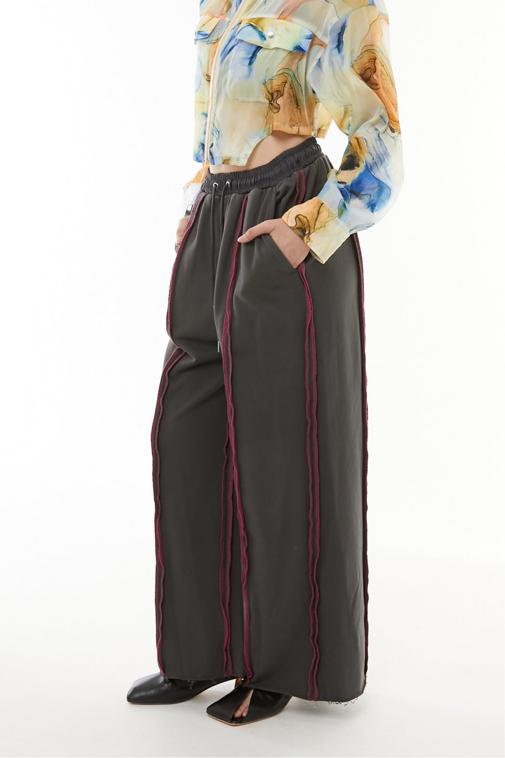 Heavyweight color stitch pants
