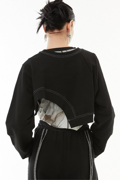 Asymmetric short hem tops