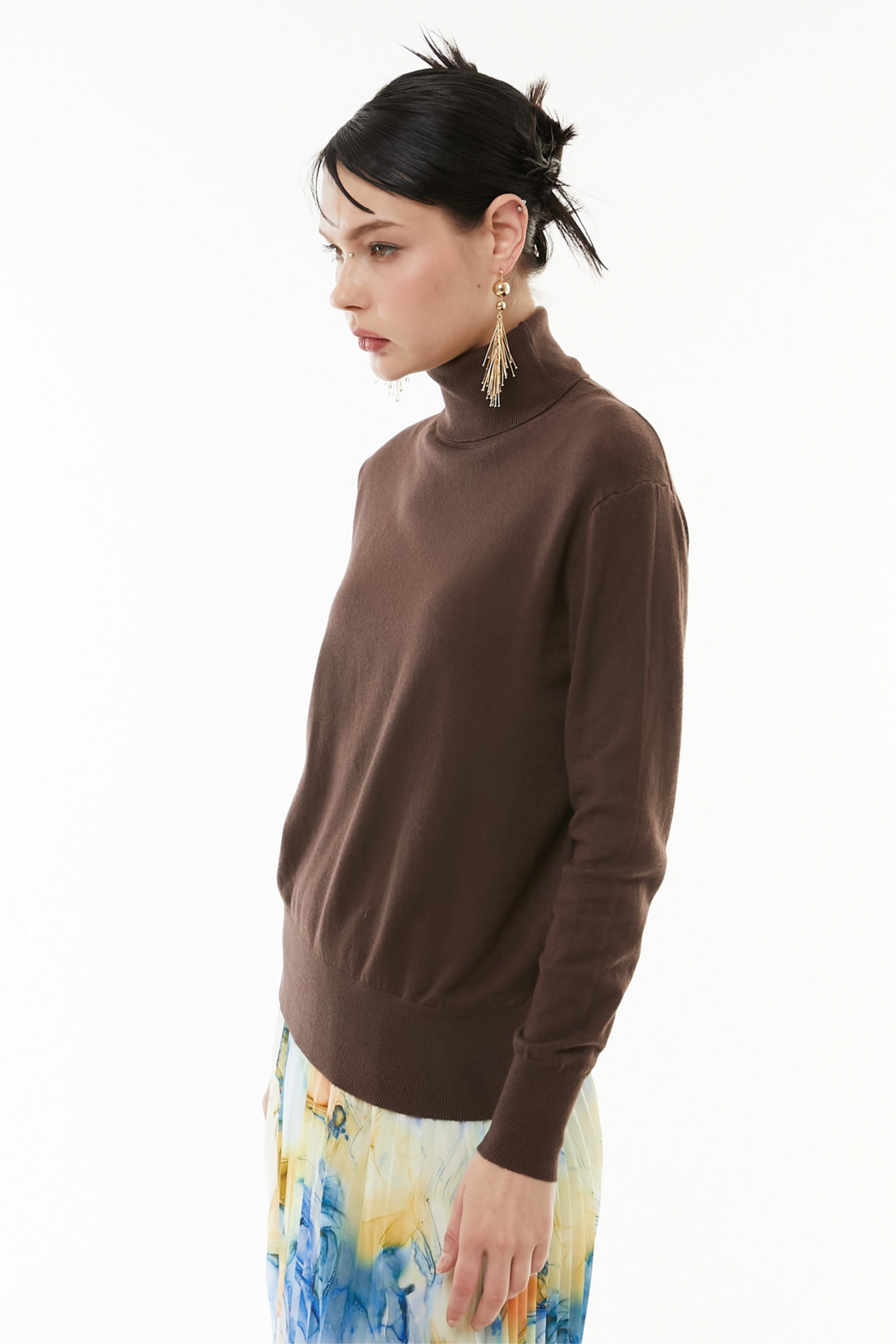 Cashmere wool turtle knit