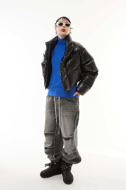 Cropped Light Down Jacket