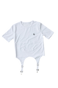 Irregular hem logo T-shirt