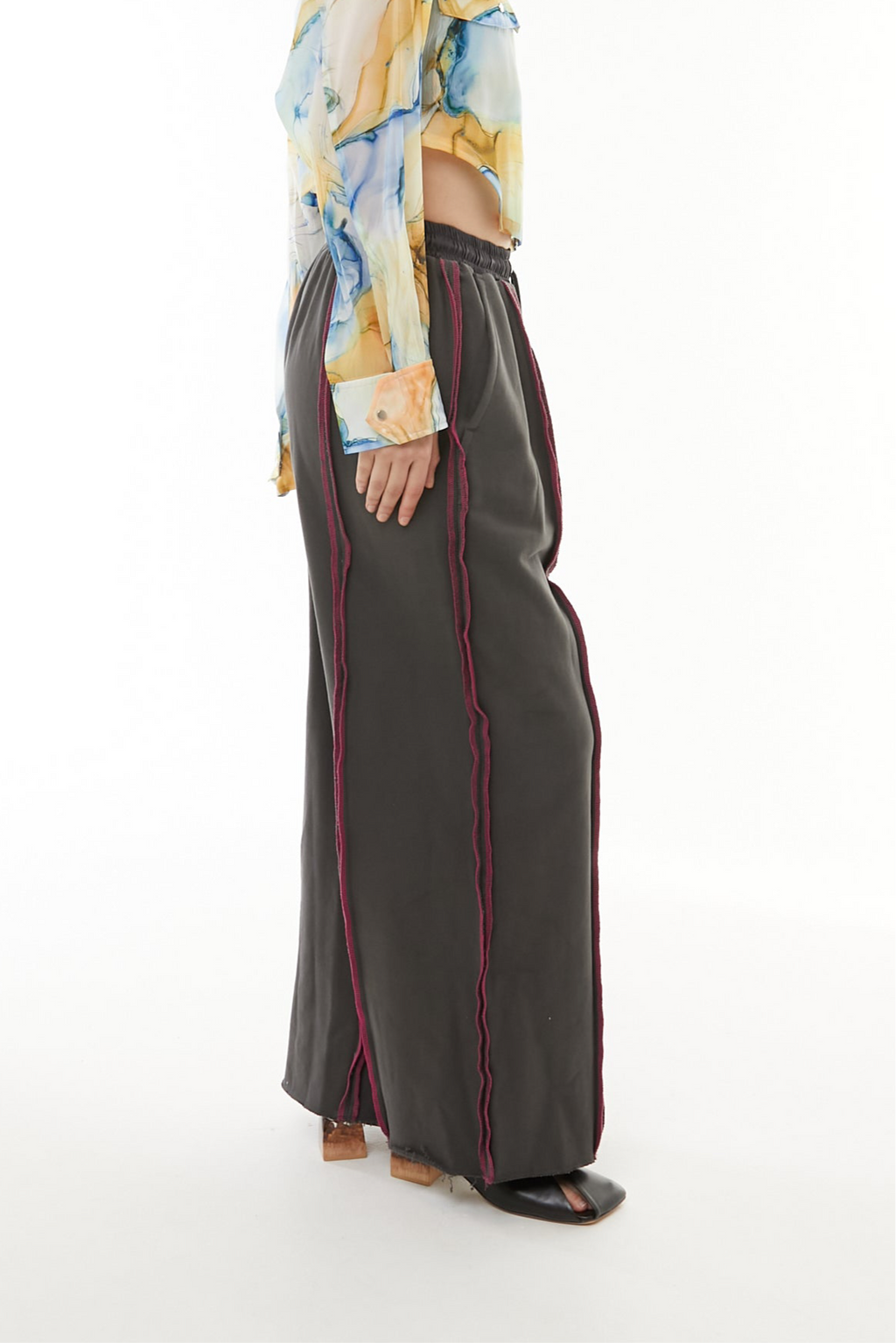 Heavyweight color stitch pants