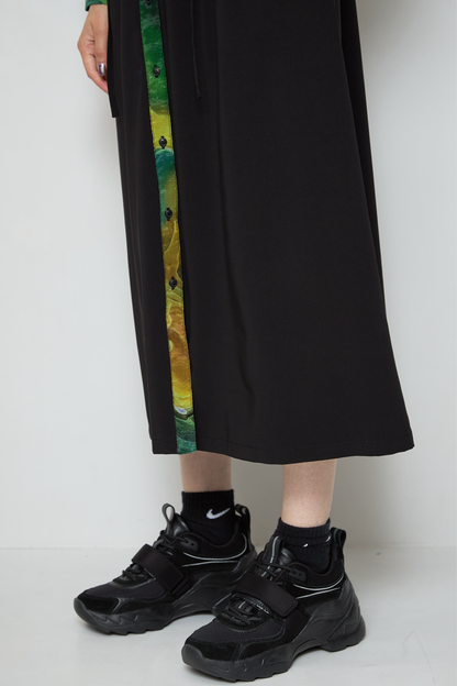 Marble paint irregular hem one piece