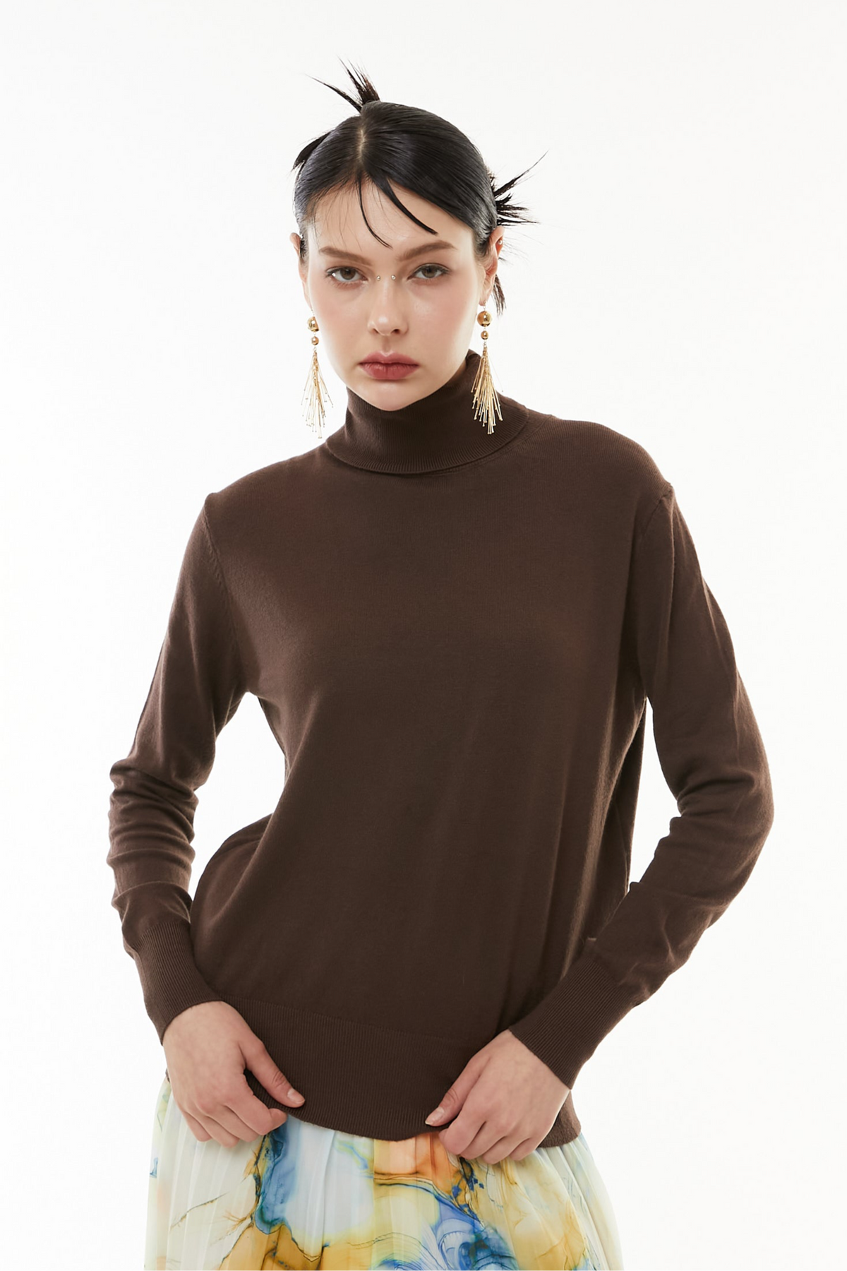 Cashmere wool turtle knit