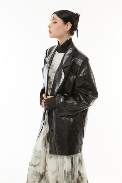 【10月】Luster Faux Leather Jacket