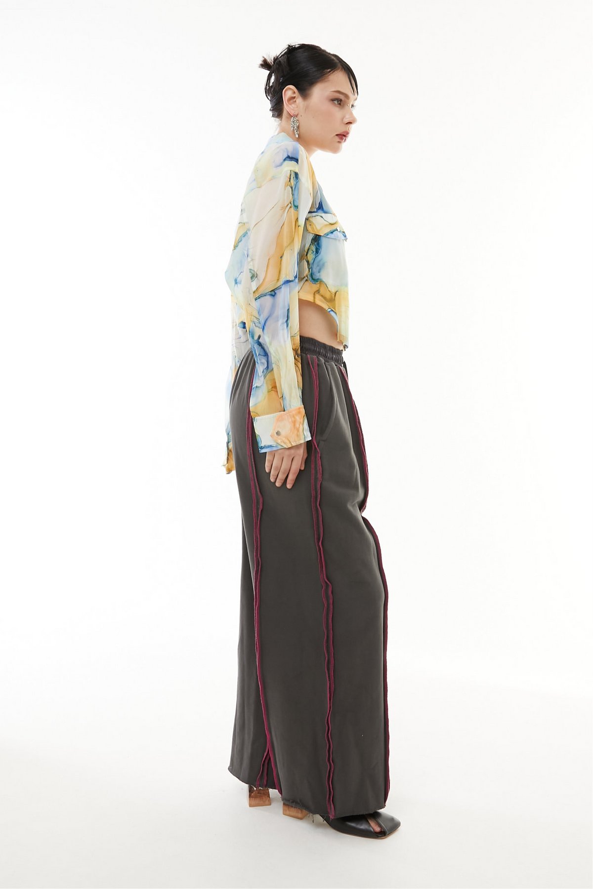 Heavyweight color stitch pants