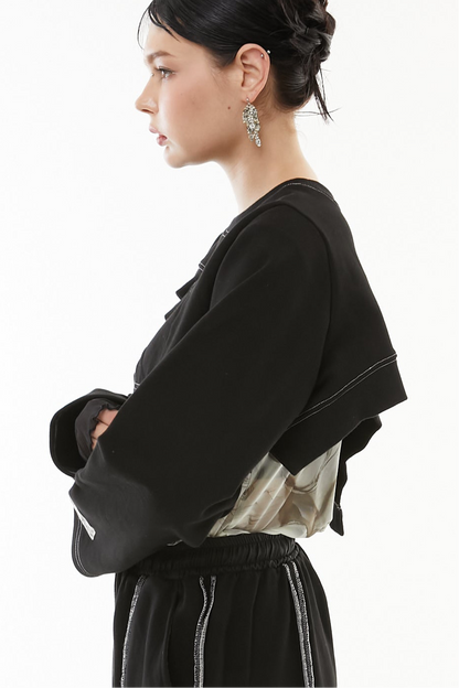 Asymmetric short hem tops