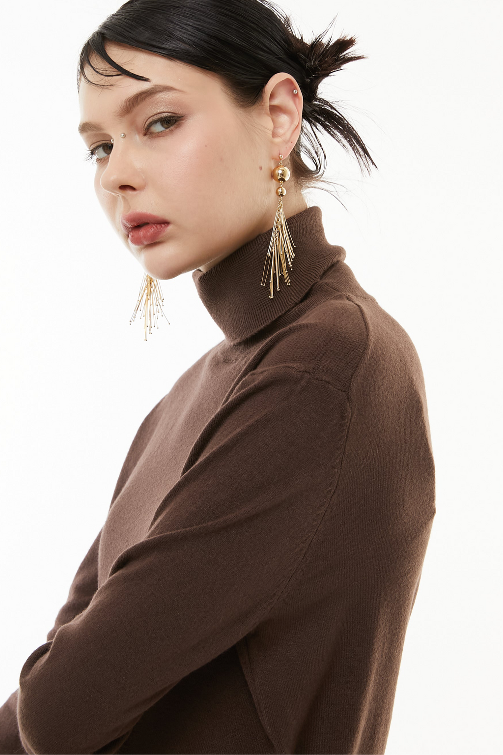 Cashmere wool turtle knit