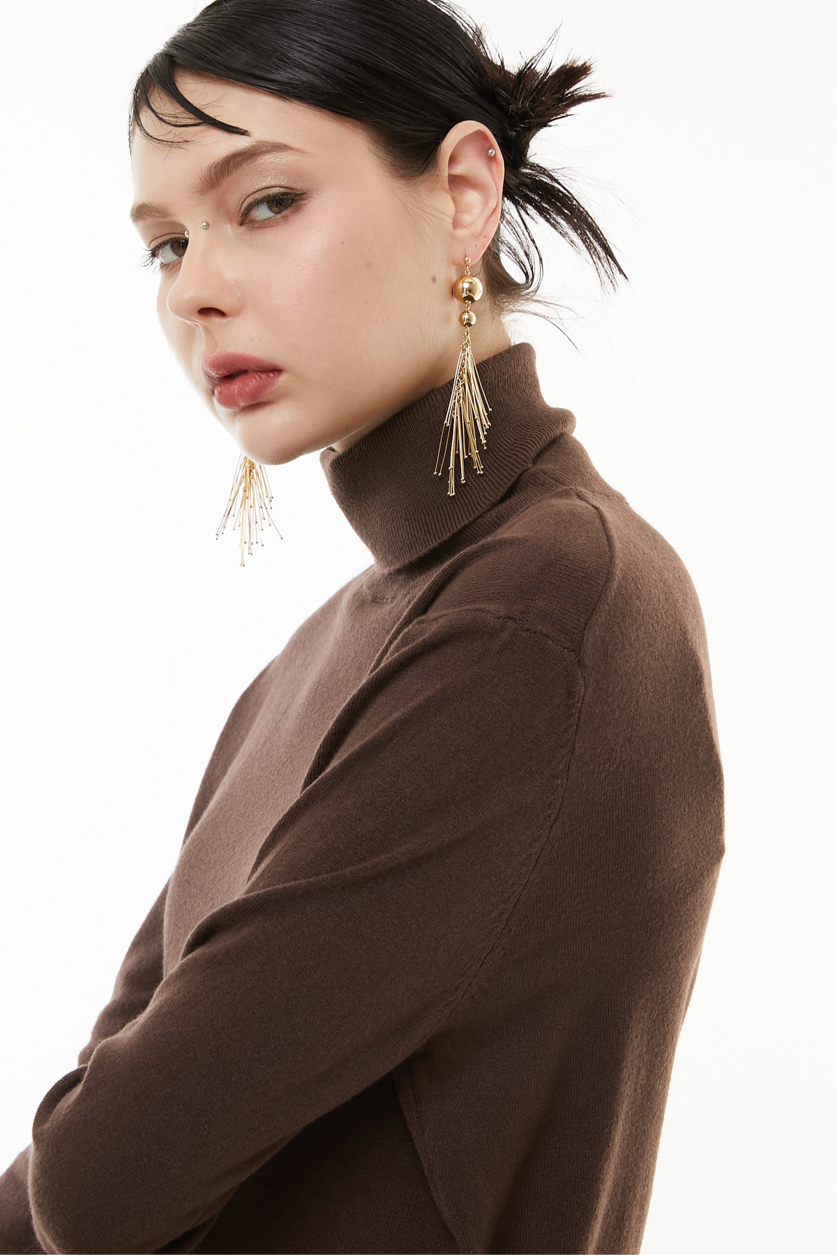 Cashmere wool turtle knit