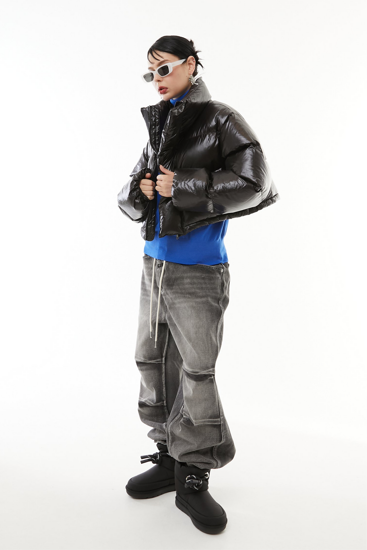 Cropped Light Down Jacket