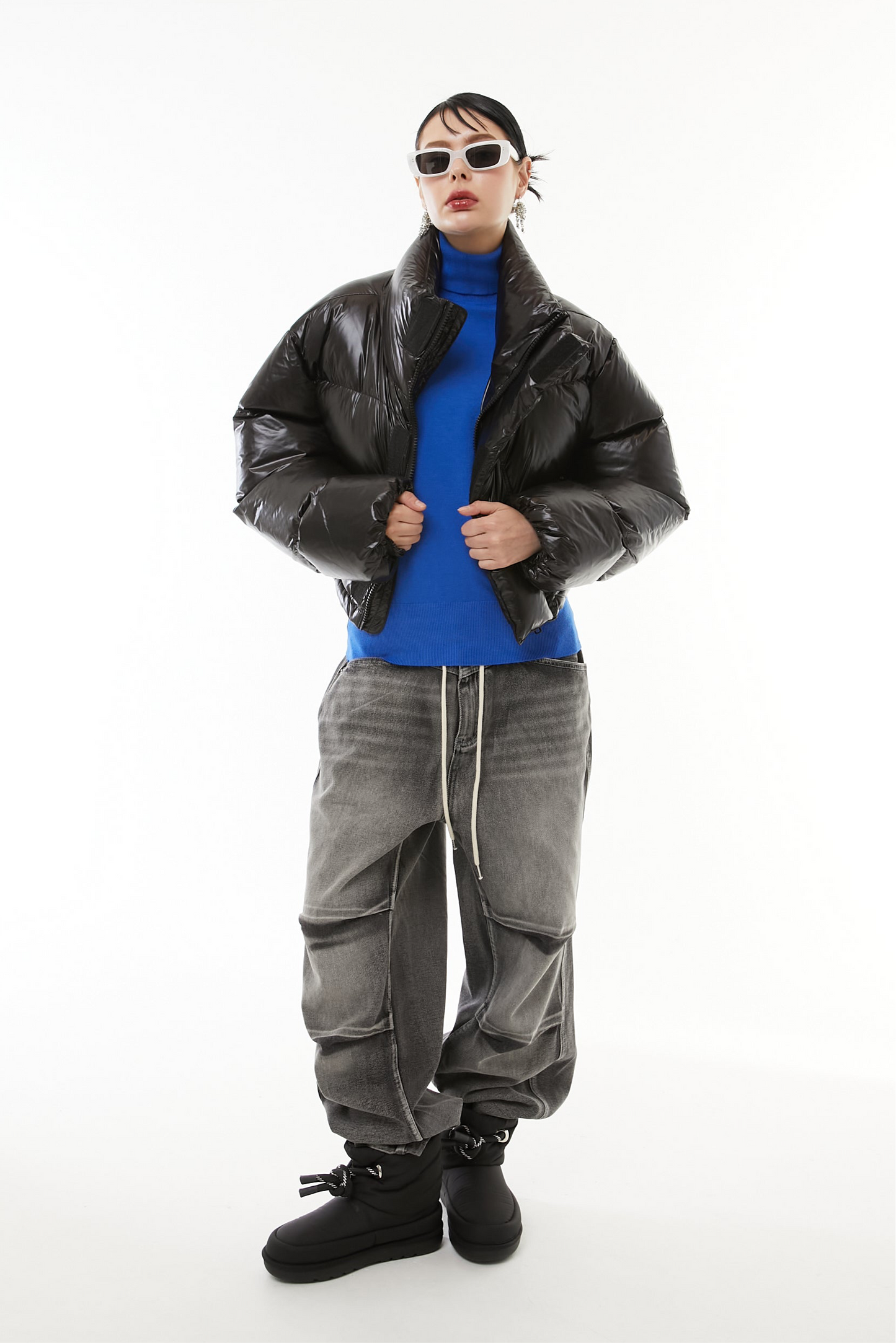 Cropped Light Down Jacket