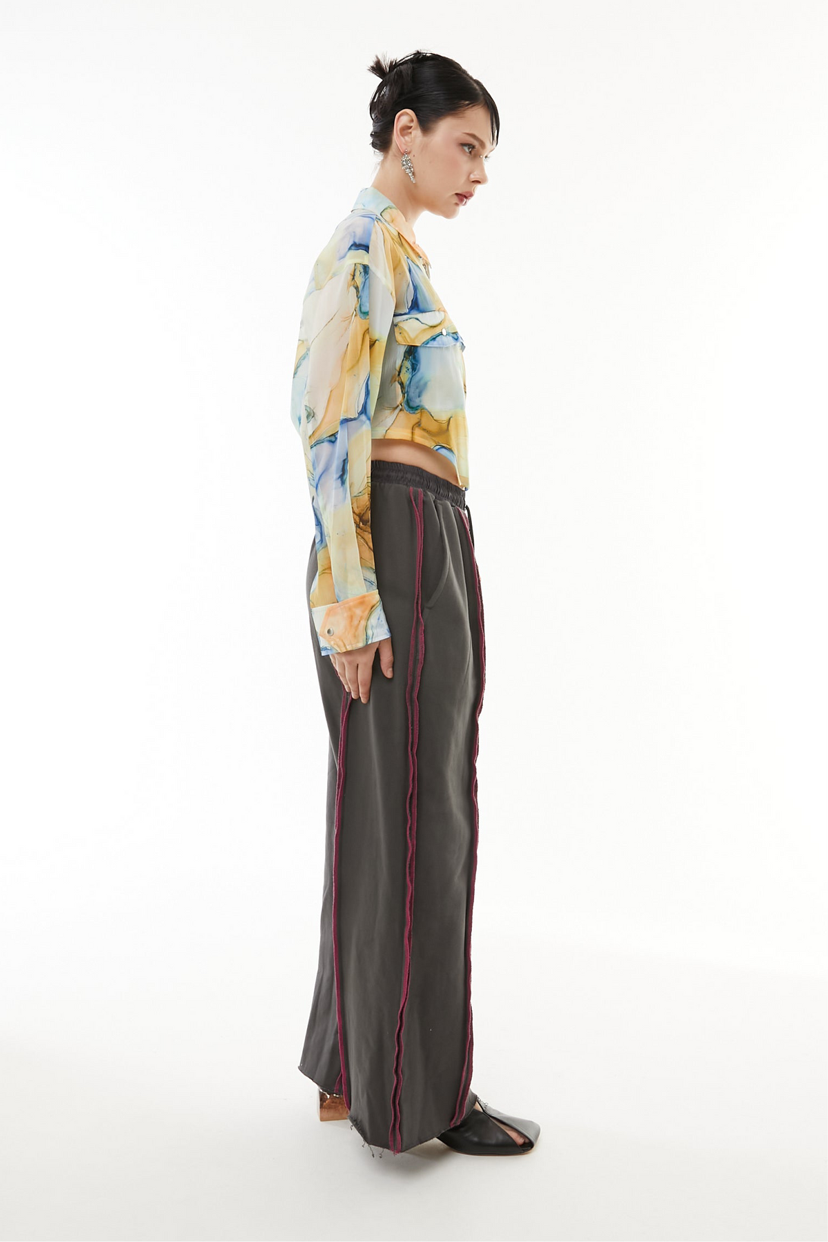 Heavyweight color stitch pants