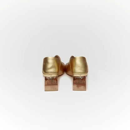 ERIN LETHER BOOTS【Gold】