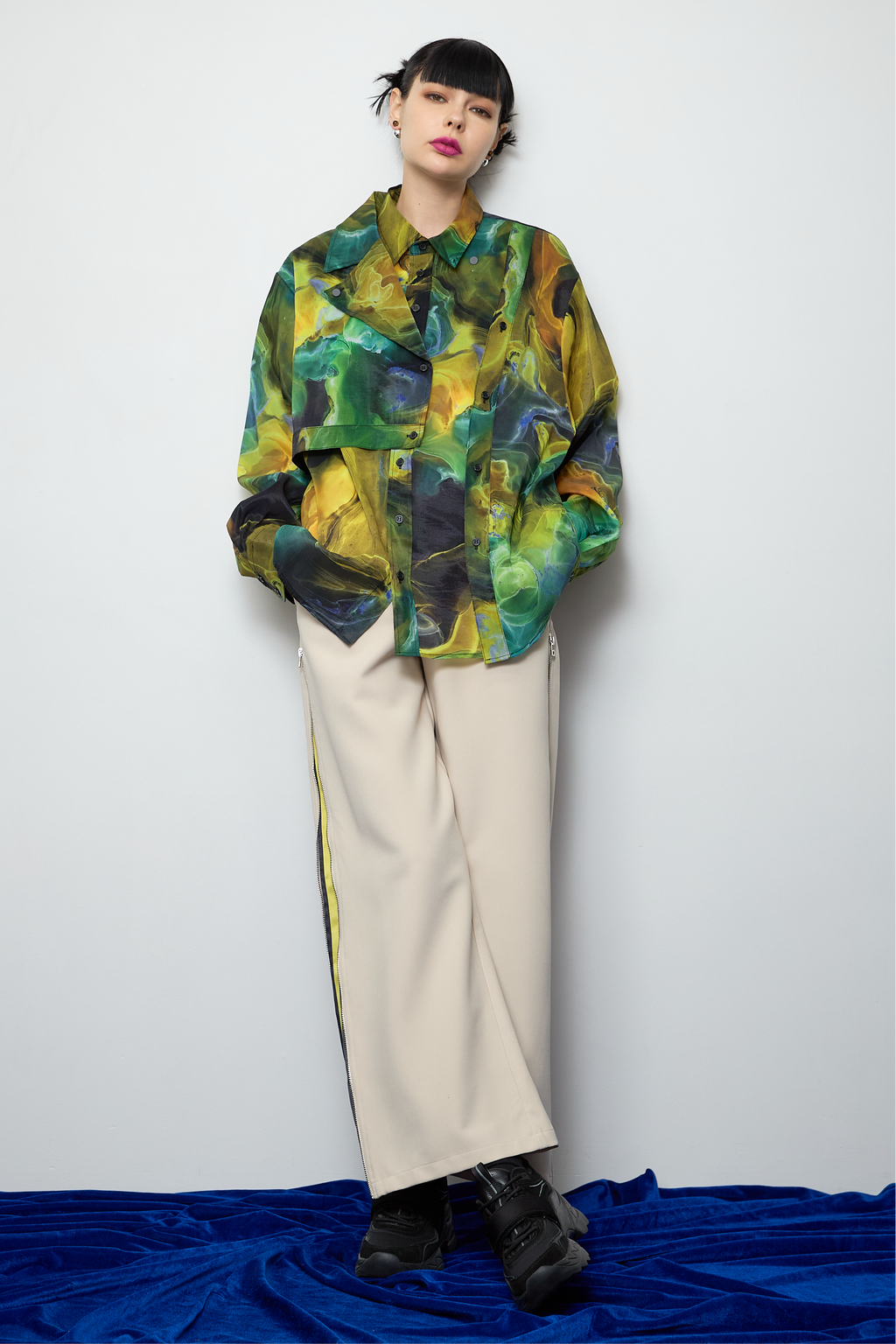 Marble paint big shirt