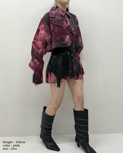 Marble paint big shirt