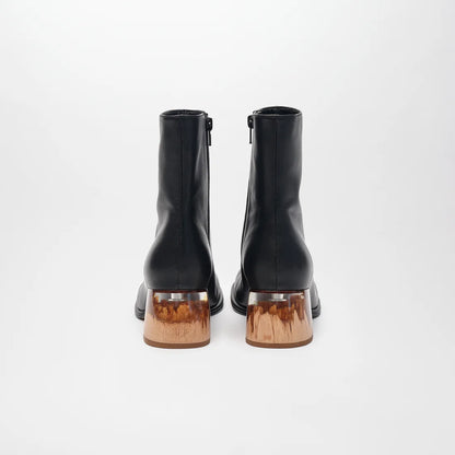 ADELA LETHER BOOTS【Black】