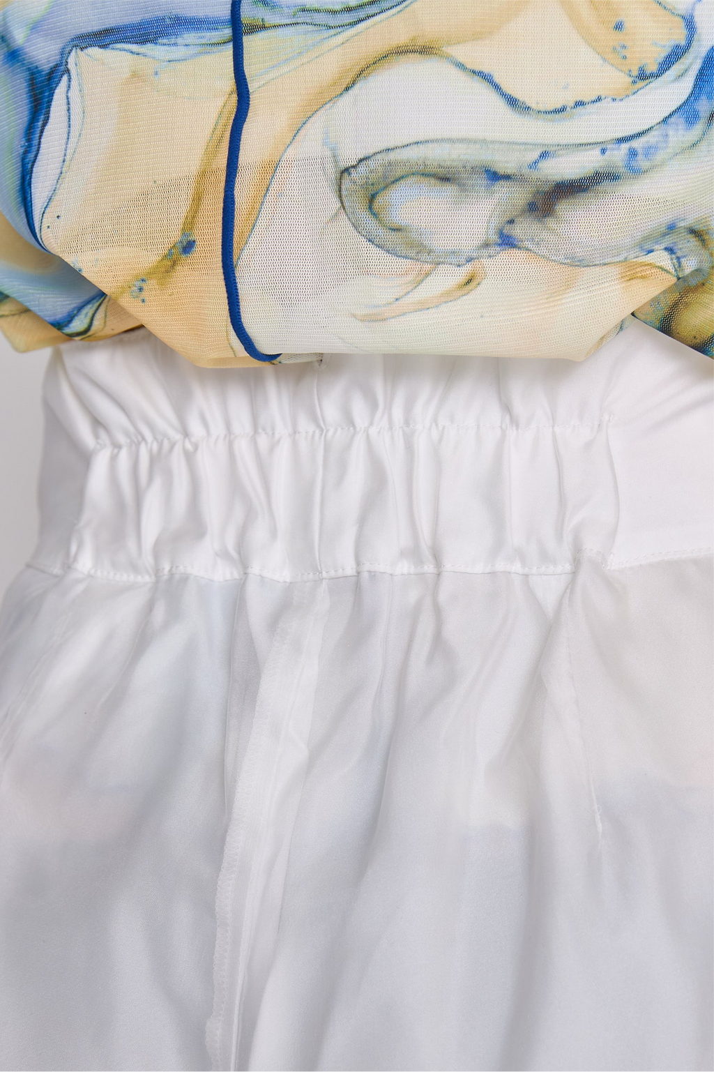 Marble paint sheer wide pants