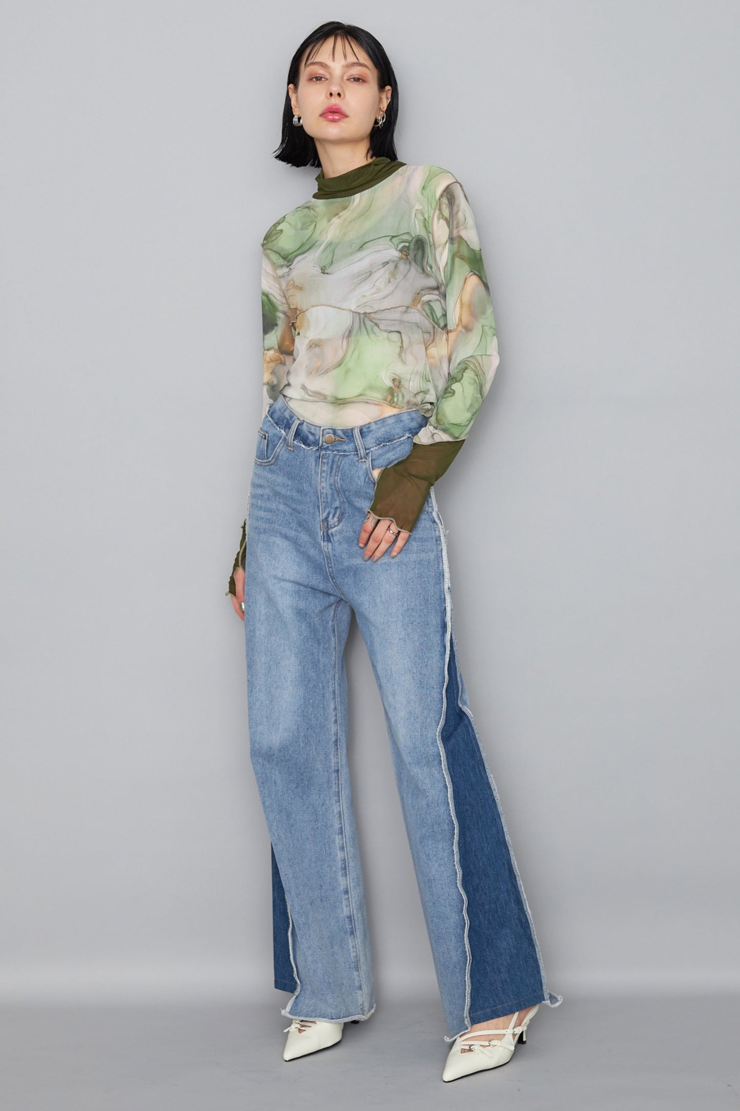 【SAMPLE SALE】Marble paint mellow tops