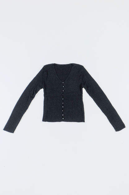 Sharp line knit cardigan