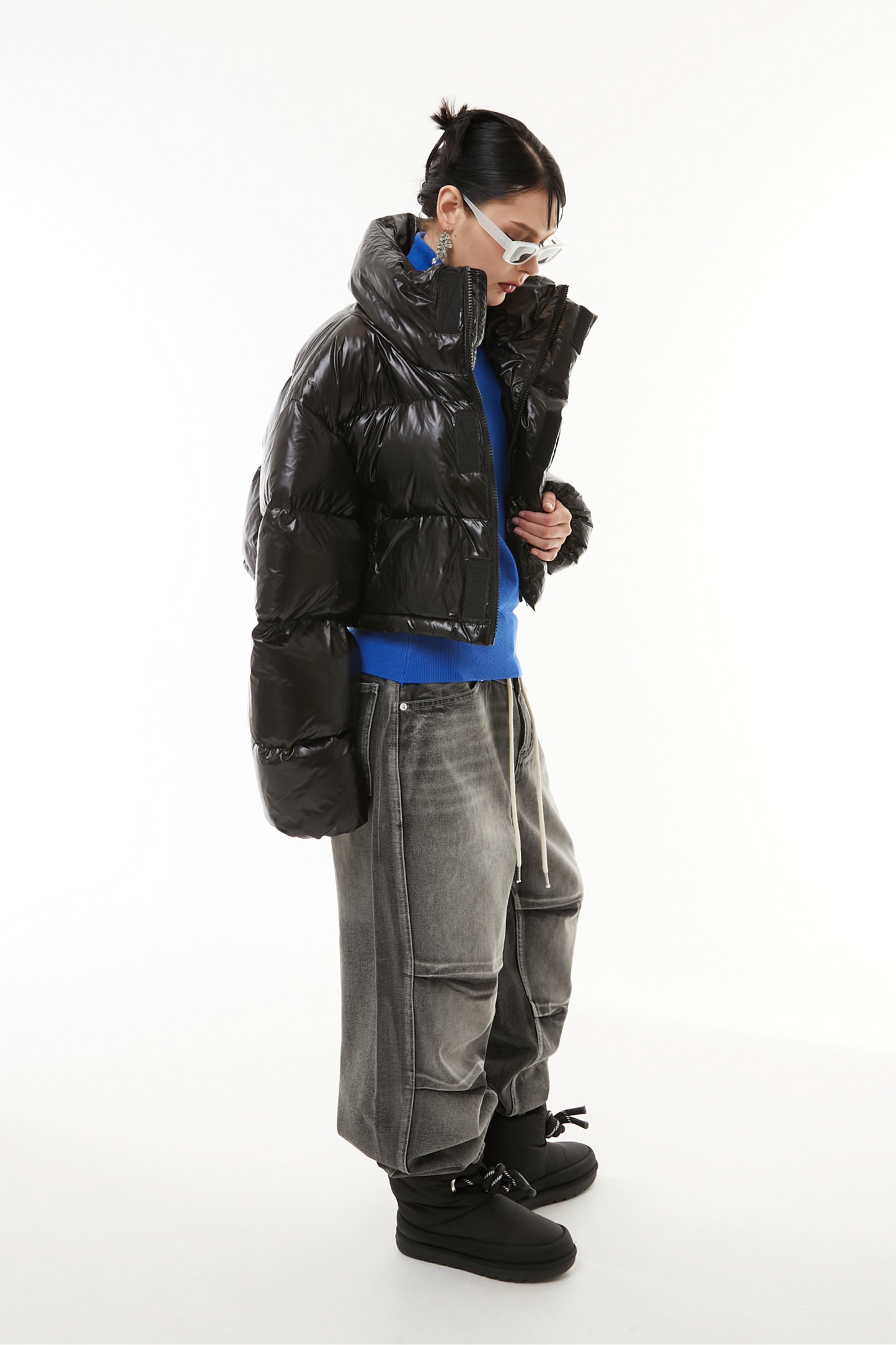Cropped Light Down Jacket
