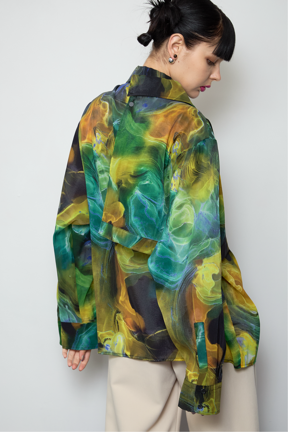 Marble paint big shirt