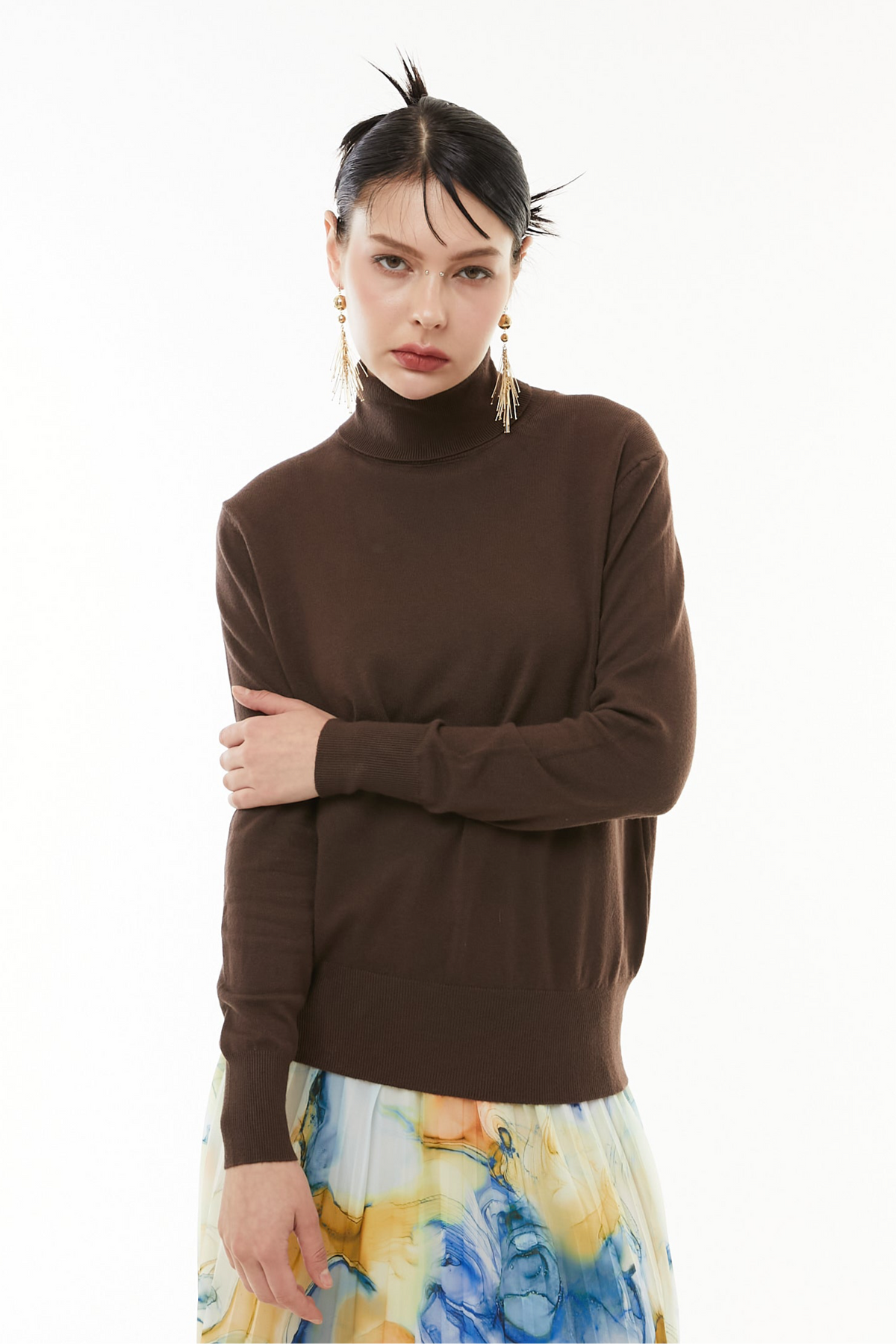 Cashmere wool turtle knit