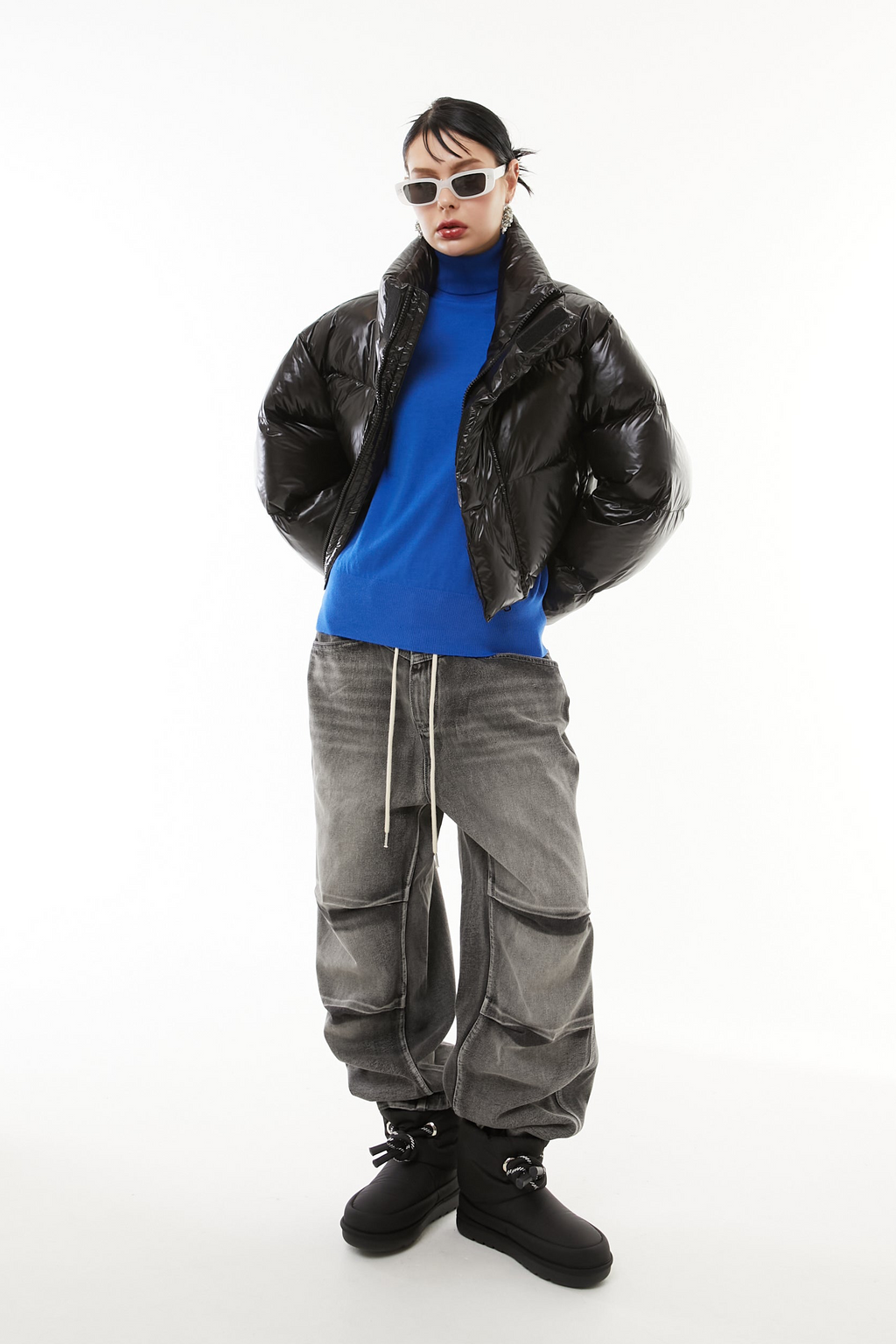 Cropped Light Down Jacket