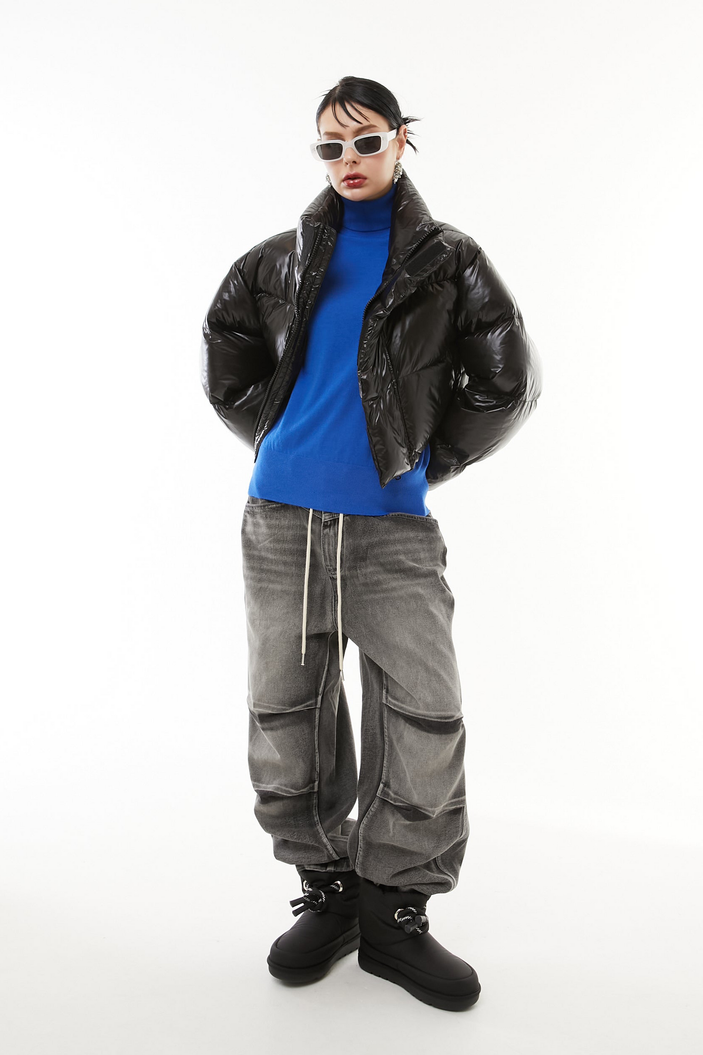 Cropped Light Down Jacket