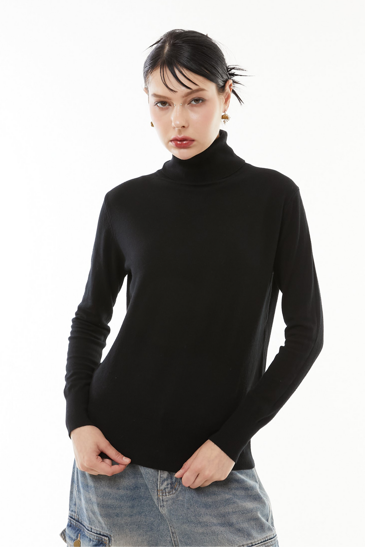 Cashmere wool turtle knit