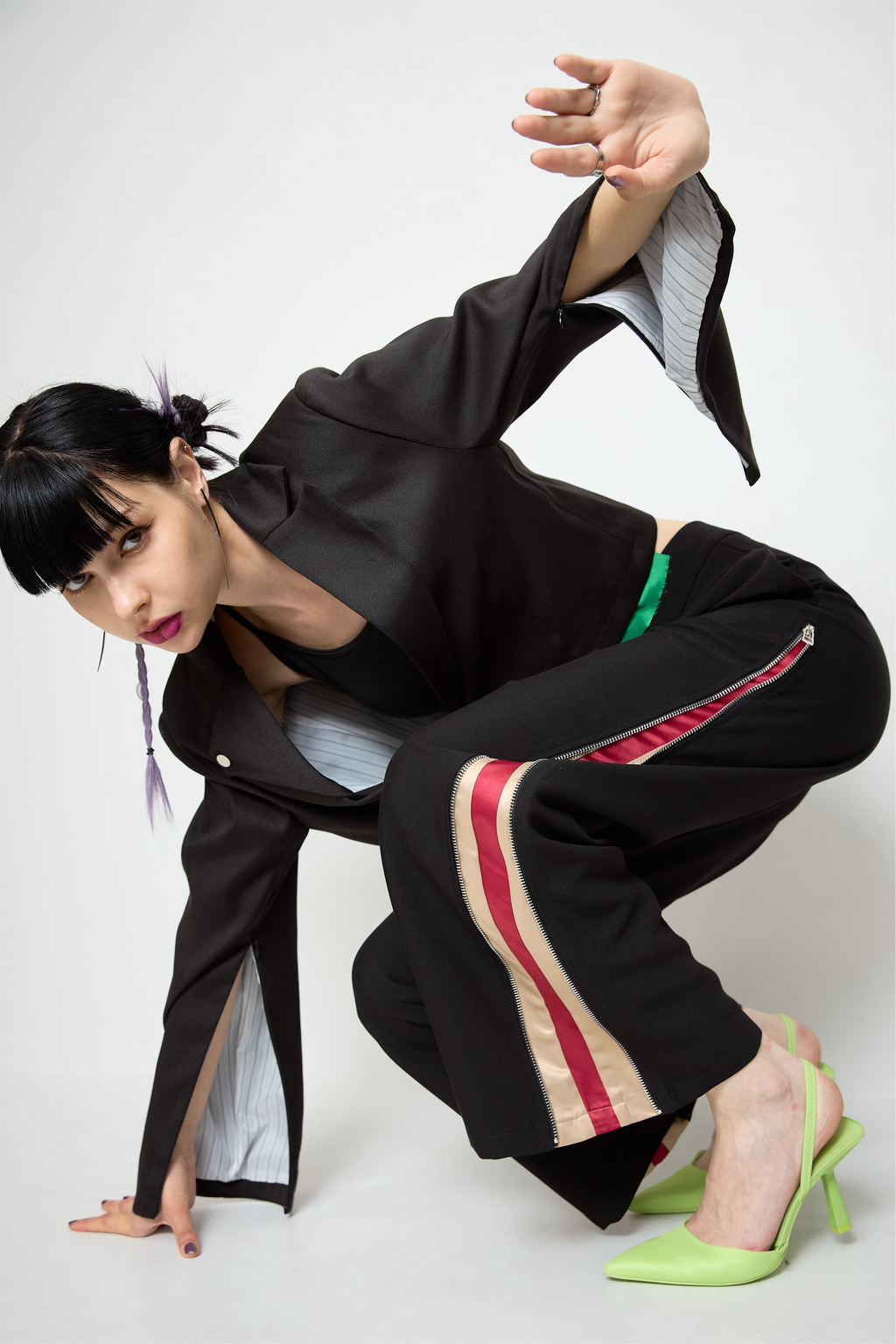 Side line color pants