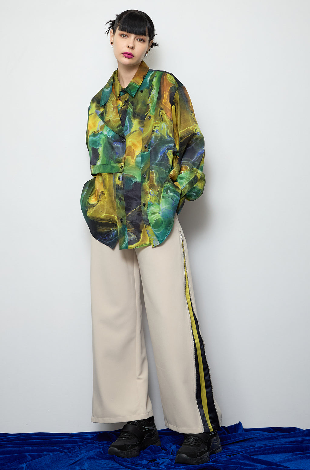 Marble paint big shirt