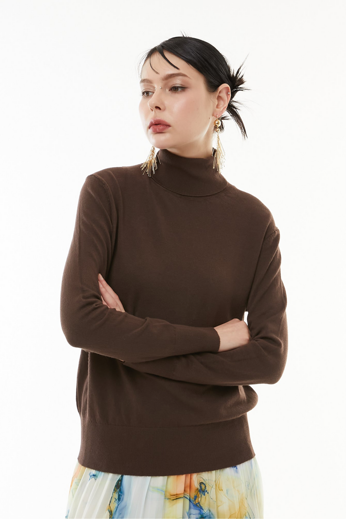 Cashmere wool turtle knit