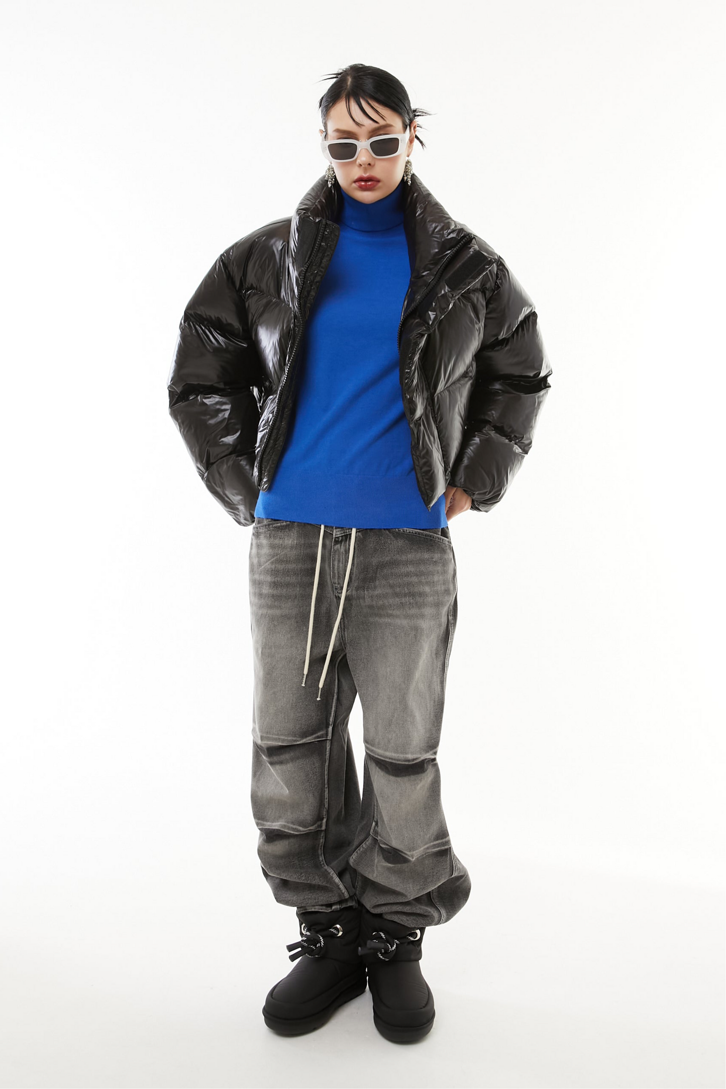 Cropped Light Down Jacket