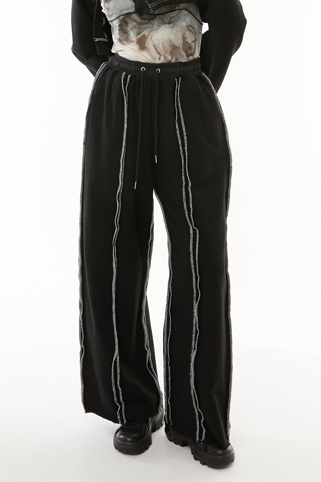 Heavyweight color stitch pants