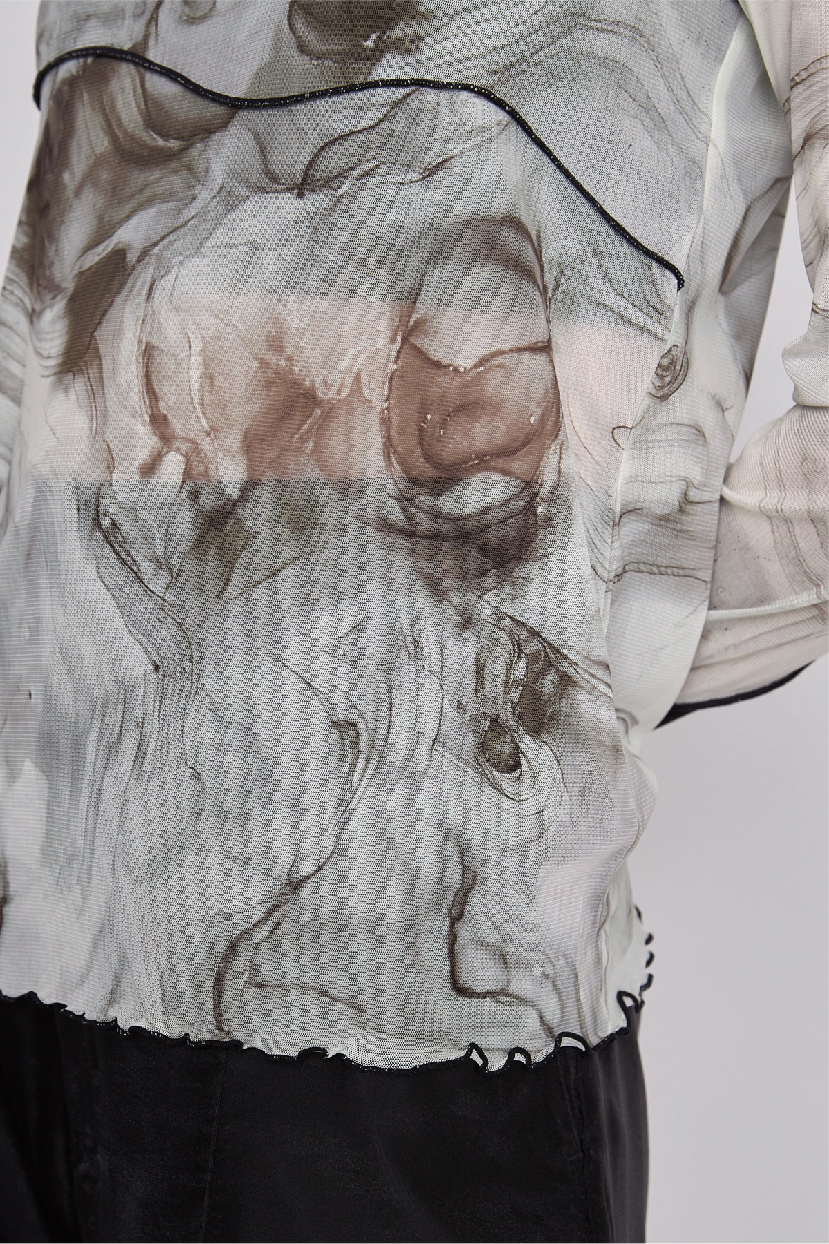 Marble paint mellow crew tops