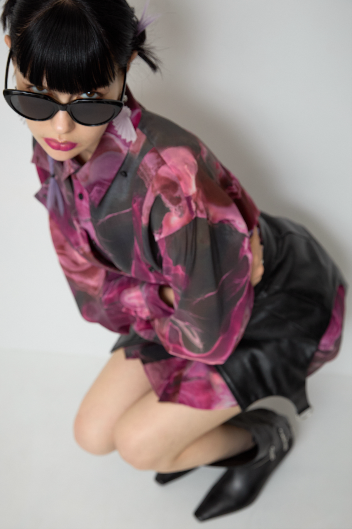 Marble paint big shirt