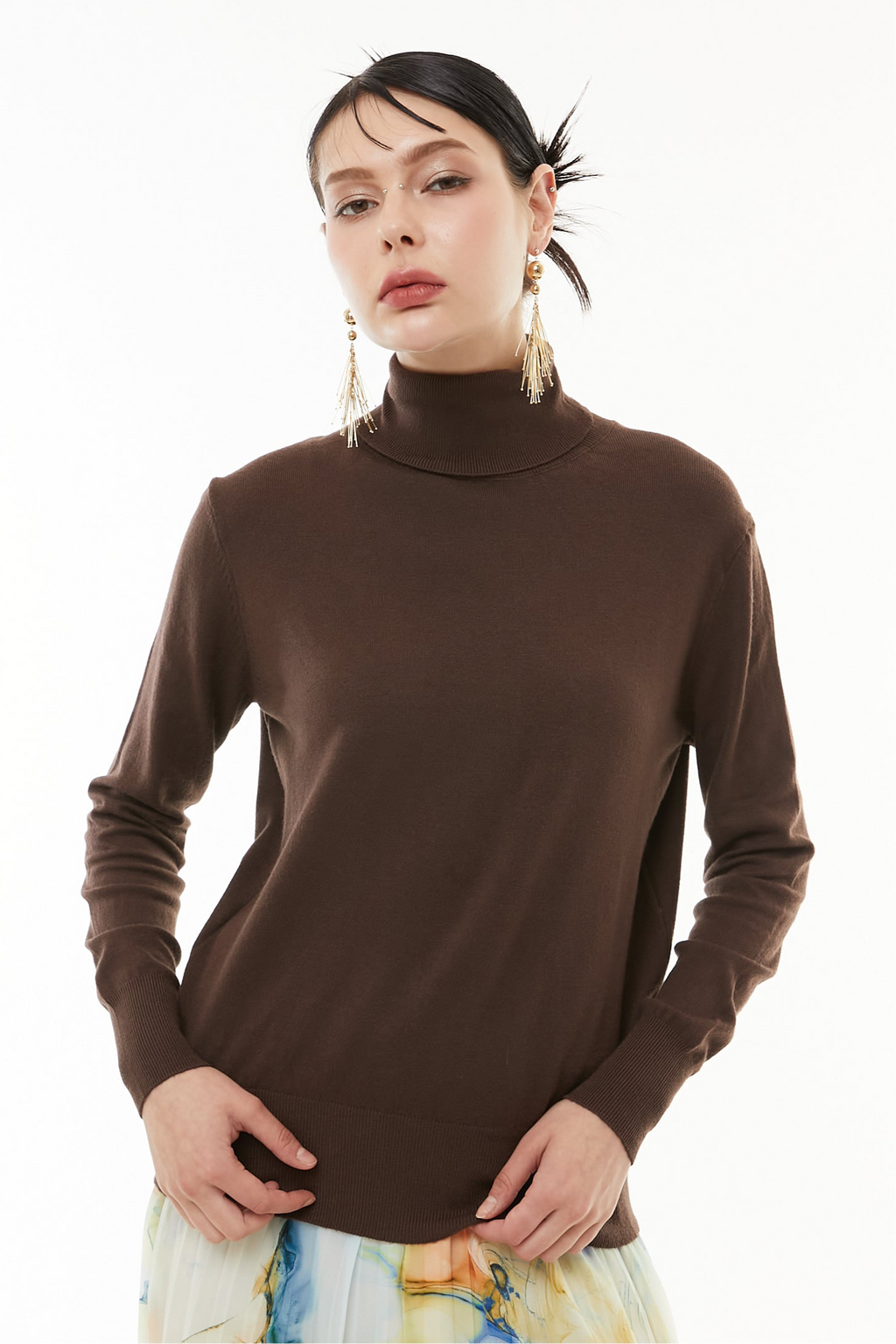 Cashmere wool turtle knit