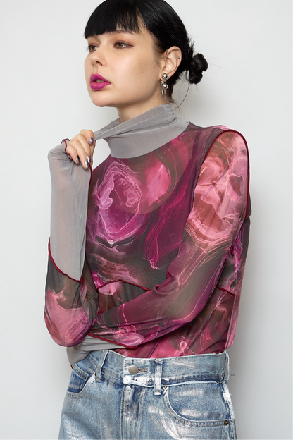 Marble paint mellow tops