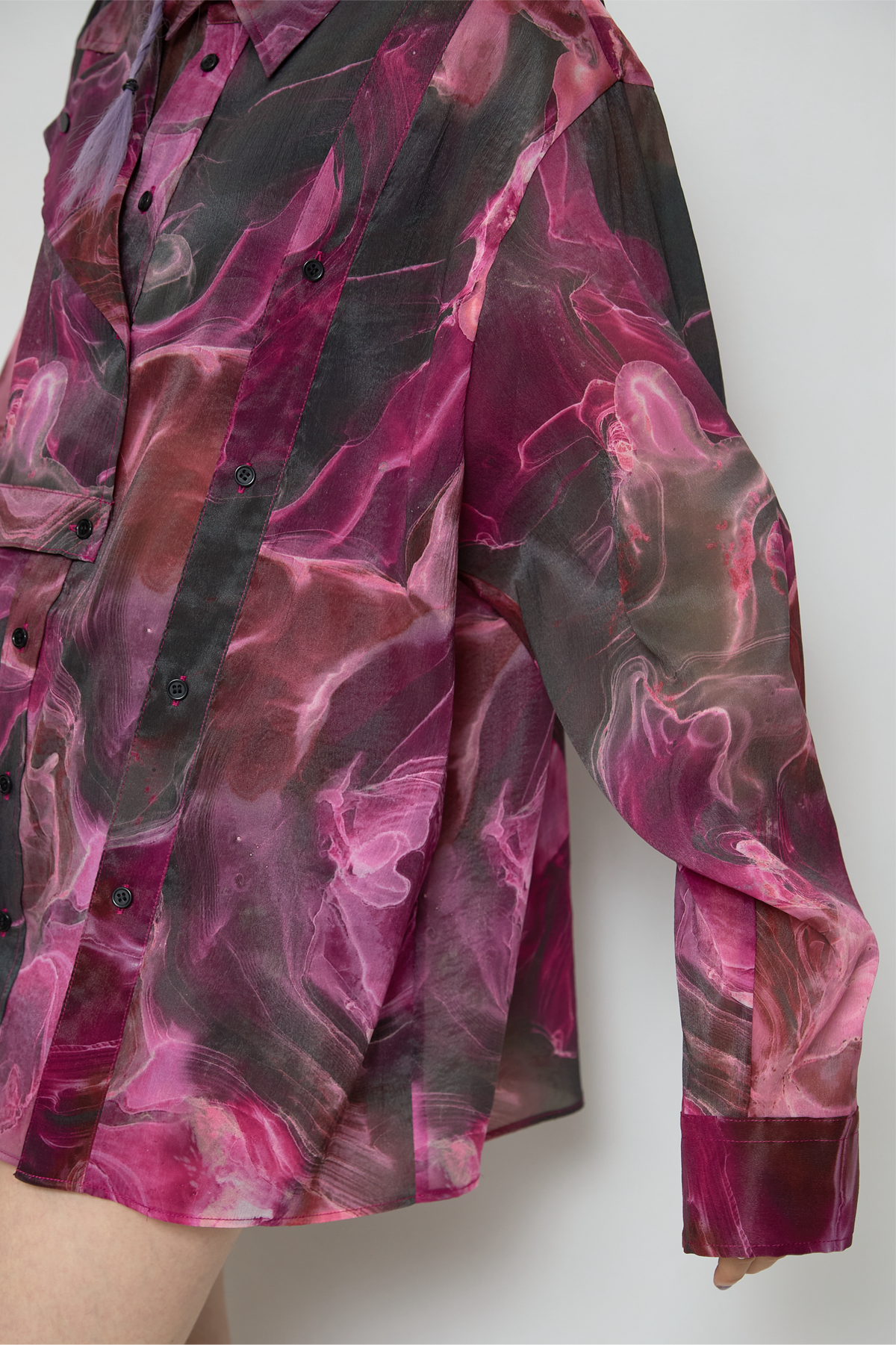 Marble paint big shirt