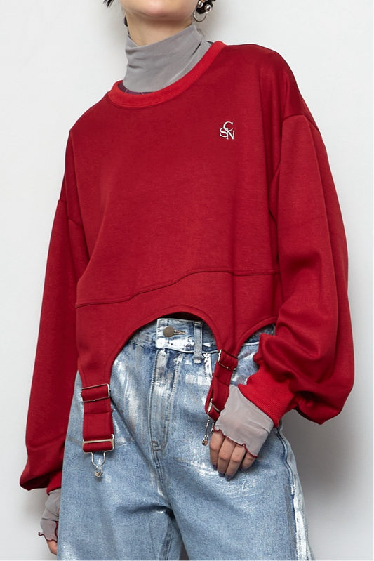 【OUTLET】Irregular hem pullover