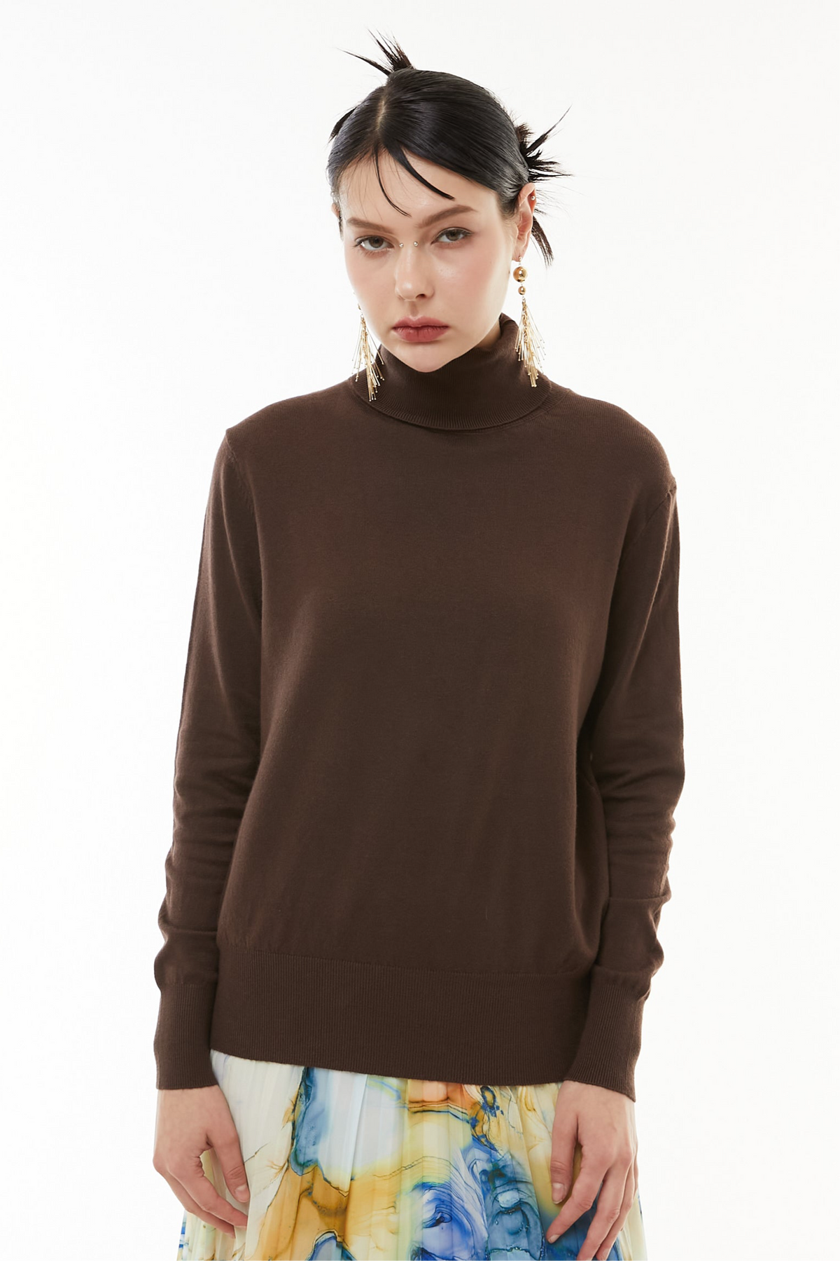 Cashmere wool turtle knit