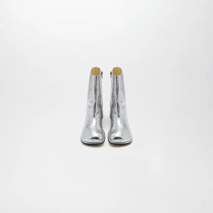 ADELA LETHER BOOTS【Silver】