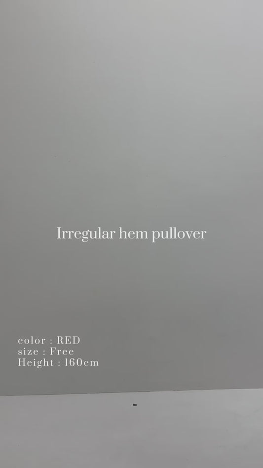 Irregular hem pullover