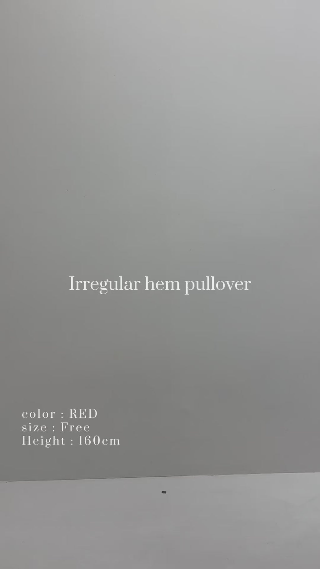 Irregular hem pullover