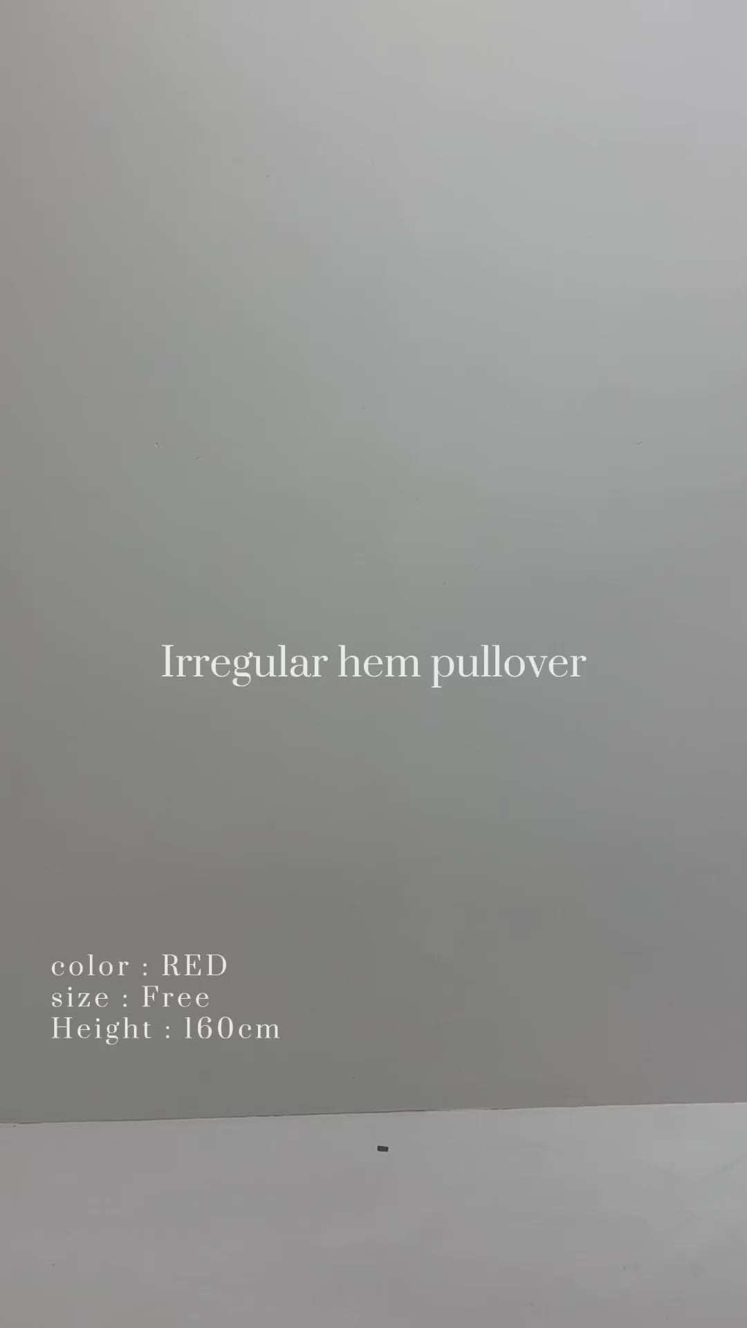 Irregular hem pullover